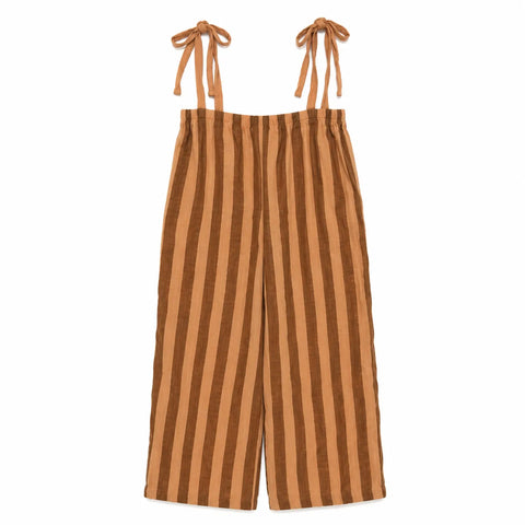 Zara Girl's Brown Striped Tie Strap Wide Leg Pant|Zara In Lebanon
