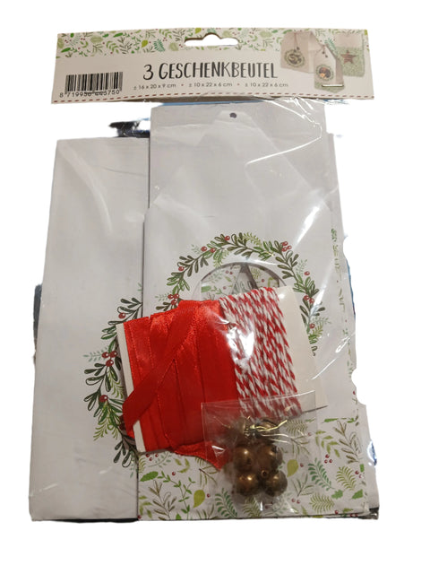 SD Multicolor Christmas Gift Bags 3pcs | SD In Lebanon
