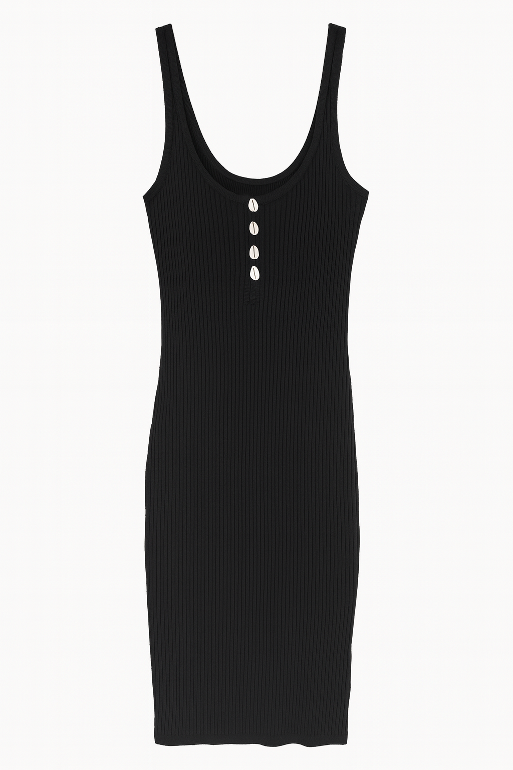 Forever 21 Women's Black Ribbed Round Neck Sleeveless Dress |Forever 21 In Lebanon