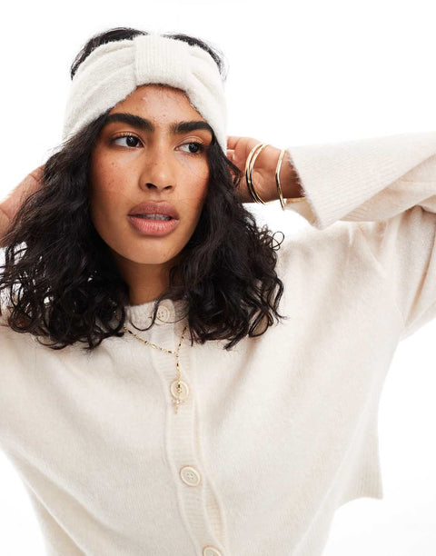 Forever 21 Women's Off White Wool Mix Knitted Headband |Forever 21 In Lebanon