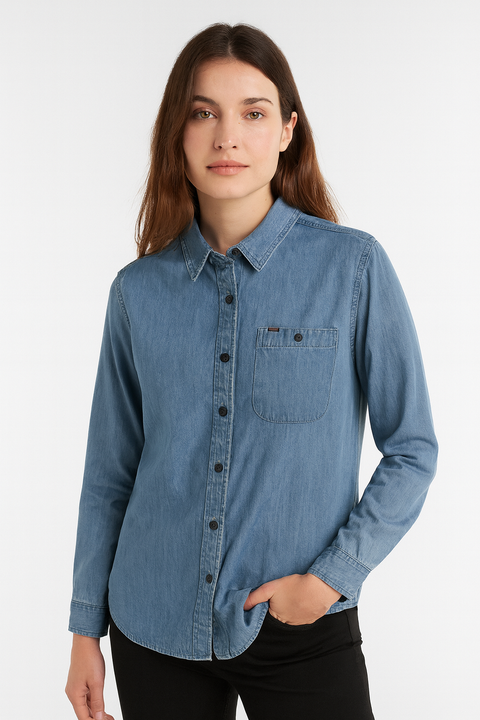 Lee Women's Light Blue Regular Fit Shirt | Lee In Lebanon