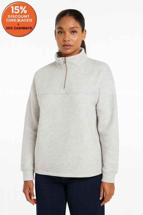 LeGer Women's Grey Oversized Sweatshirt | LeGer in Lebanon