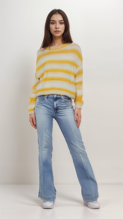 LeGer Women's Yellow Long-Sleeve Sweatshirt | LeGer in Lebanon