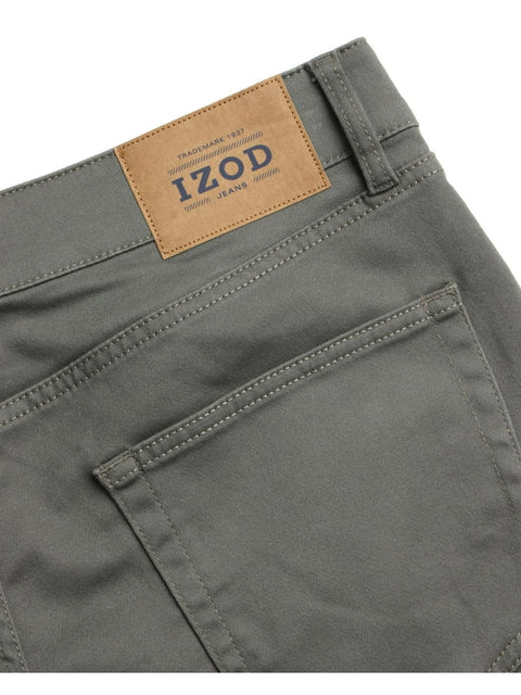 Izod  Men's Khaki Green Saltwater 5-Pocket Straight Fit Chino Pant |Izod In Lebanon