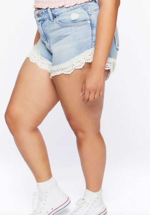 Forever 21 Women's Blue Jeans Short | Forever 21 In Lebanon