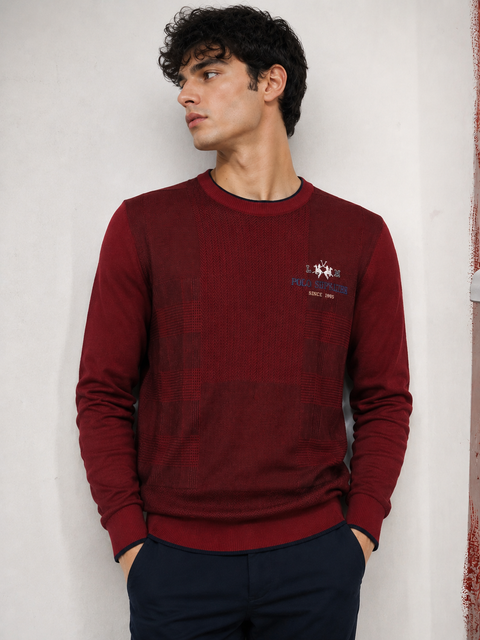 La Martina Buenos Aires Men's Burgundy Long Sleeve Blouse | La Martina Buenos Aires In Lebanon