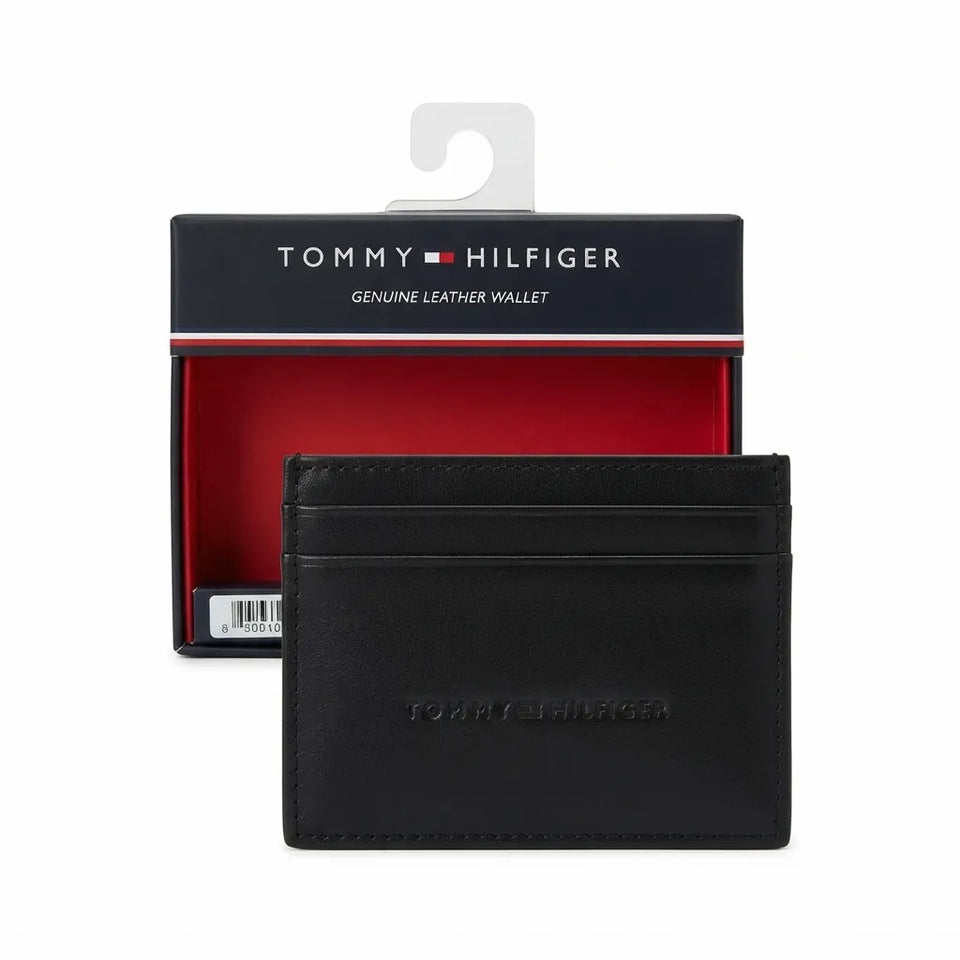 Tommy Hilfiger Mens Black RFID Compact Magic Card Wallet