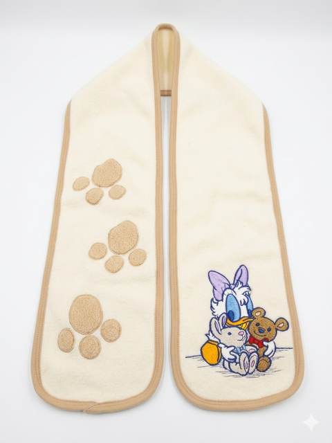 Disney Girl's Beige Daisy Duck Embroidered Fleece Scarf|Disney In Lebanon