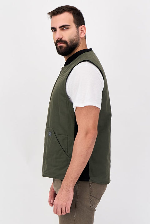 Weatherproof Men's Olive Green Plain Sleeveless Vest | Weatherproof In Lebanon