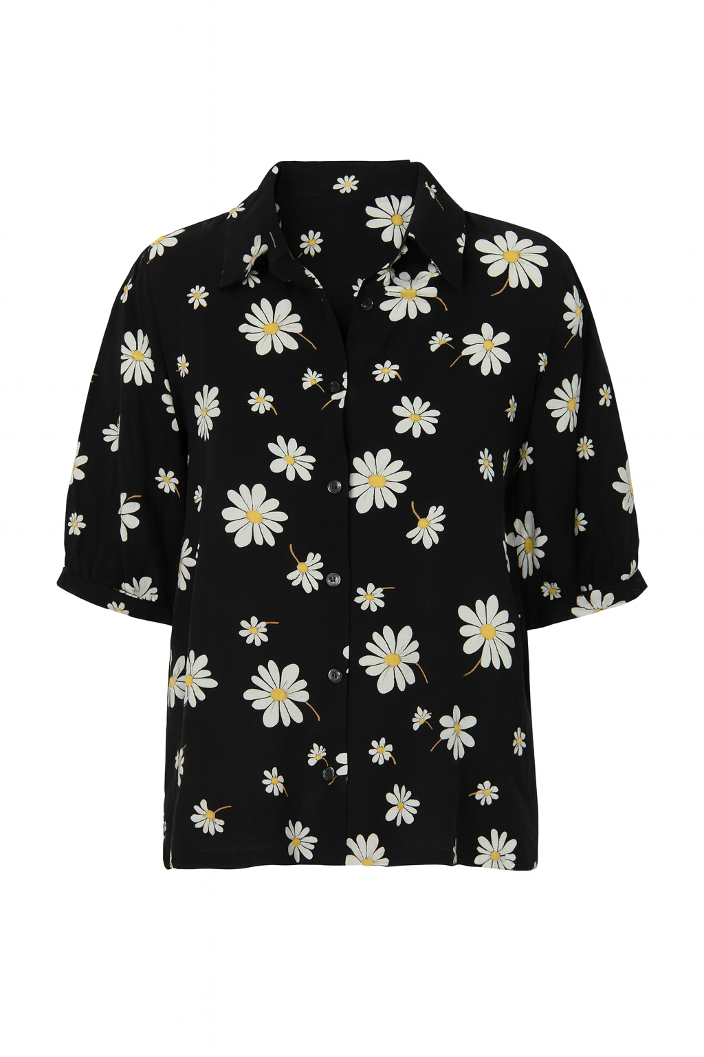 Forever 21 Women's Black & White Floral Printed Shirt | Forever 21 In Lebanon