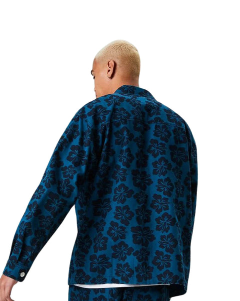 Forever 21 Men's Petrol & Navy Floral Print Shirt | Forever 21 In Lebanon