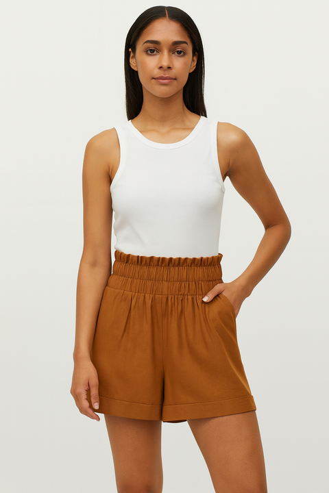 Forever 21 Women's Brown High Rise Short | Forever 21 In Lebanon