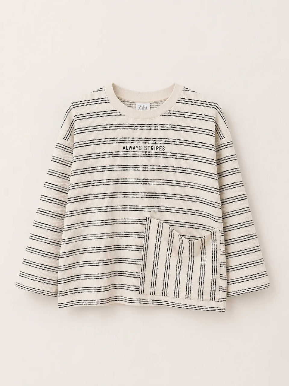 Zara Boy's Off White Striped Long Sleeve Blouse | Zara In Lebanon