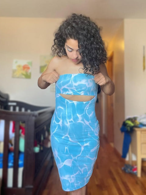 Forever 21 Women's Blue Cut Dress | Forever 21 In Lebanon