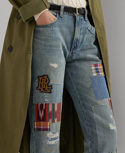 Lauren Ralph Lauren Women's Blue Chubby Relaxed Taper Jeans | Lauren Ralph Lauren In Lebanon
