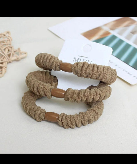 Muju 3pcs Set of Sweet Style Girl Hair Accessories Hair Ties Elastics Ponytail Holders with Braided Hair Band for Women