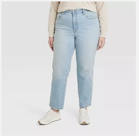 Universal Thread Women's Light Blue High-Rise 90's Straight Jeans | Universal Thread In Lebanon