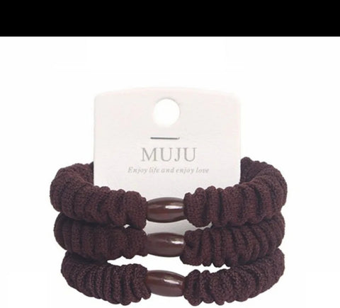 Muju 3pcs Set of Sweet Style Girl Hair Accessories Hair Ties Elastics Ponytail Holders with Braided Hair Band for Women