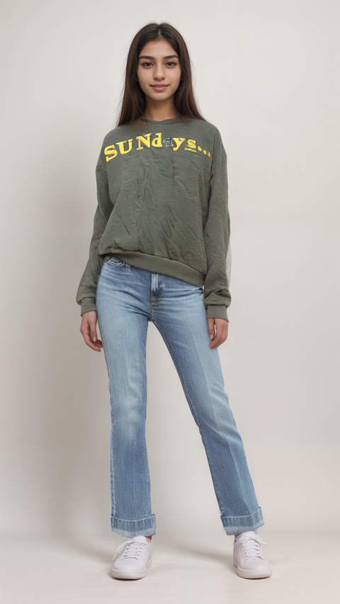 S.Oliver Girl's Green Long-Sleeve Sweatshirt |S.Oliver in Lebanon