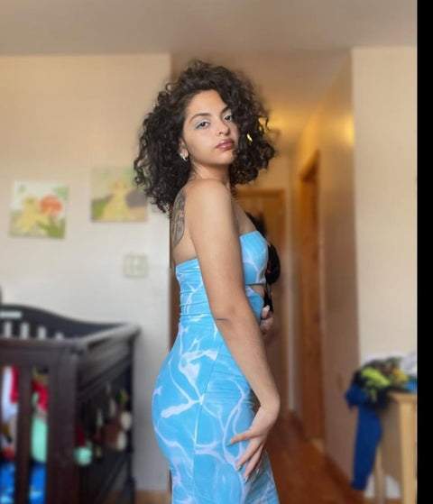 Forever 21 Women's Blue Cut Dress | Forever 21 In Lebanon