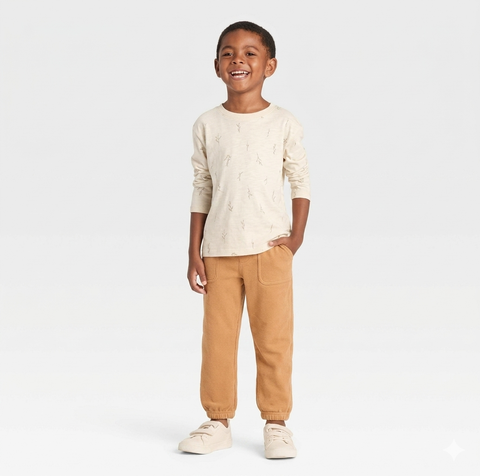 Cat & Jack Boy's Tan Fleece Jogger Sweatpants | Cat & Jack In Lebanon