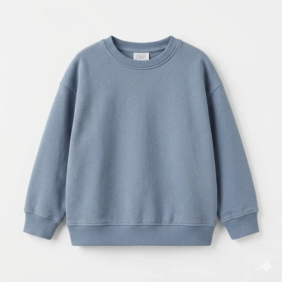 Zara Boy's Light Blue Plain Long Sleeve Sweatshirt|Zara in Lebanon