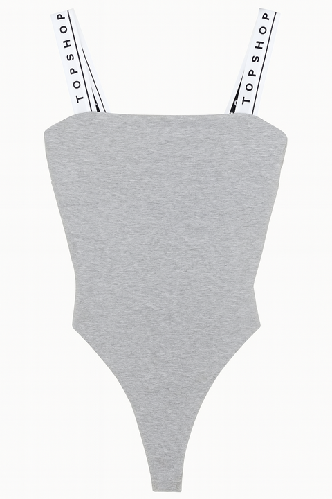 TopShop Women's Gray Bodysuit ANF2071