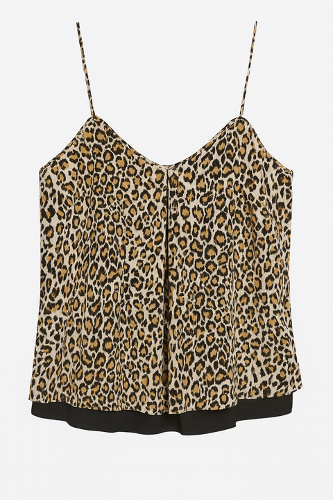 Mango Women's Leopard Print Spaghetti Straps Blouse |Mango In Lebanon