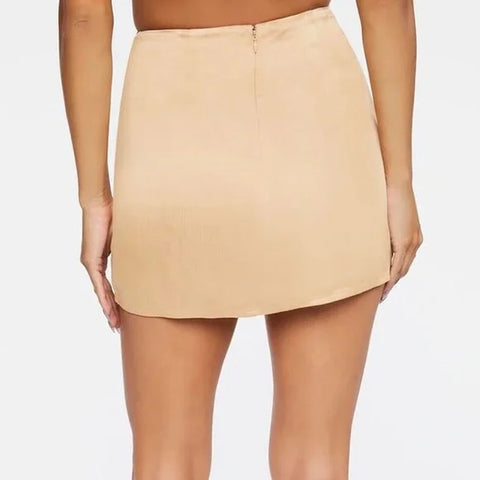Forever 21 Women's Tan Satin Skirt |Forever 21 In Lebanon