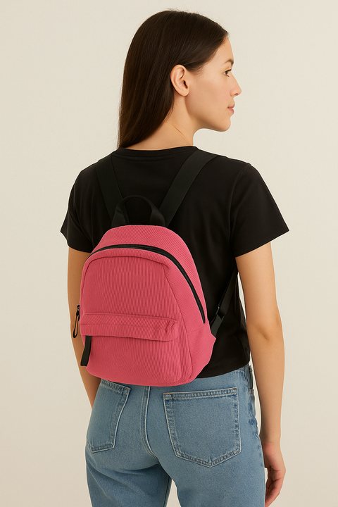 Forever 21 Women's Pink Velvet Backpack |Forever 21 in Lebanon