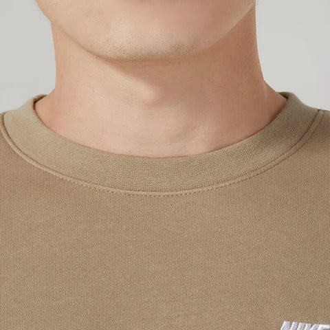 Nike Men's Khaki Fleece Crew Sweatshirt | Nike In Lebanon