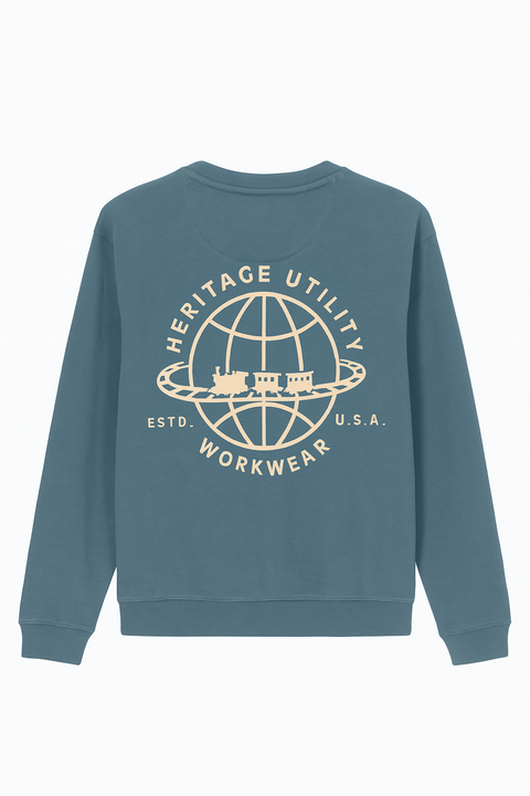 Wrangler Men's Petrol Crew Neck Long Sleeve Sweatshirt | Wrangler In Lebanon