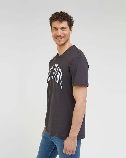 Lee Men's Washed Black Varsity T-Shirt | Lee In Lebanon