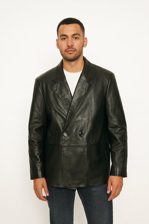 LeGer Men's Black Leather Jacket |LeGer in Lebanon