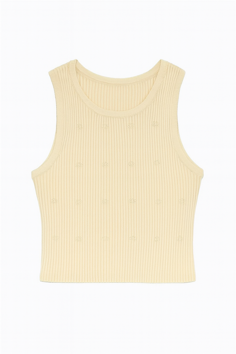 Forever 21 Women's Beige Sleeveless Ribbed Blouse | Forever 21 In Lebanon