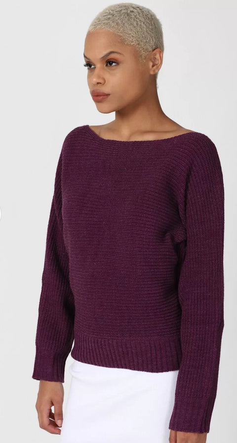 Forever 21 Women's Purple Long Sleeve Knitted Plus Size Sweater | Forever 21 In Lebanon