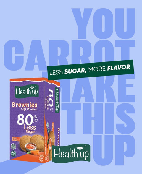 Health Up Brownies Soft Cookies With Sweet Carrots Flavor 80% Less Sugar 160g | Health Up In Lebanon