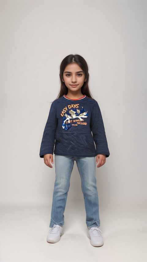 S.Oliver Girl's Navy Long-Sleeve Blouse |S.Oliver in Lebanon