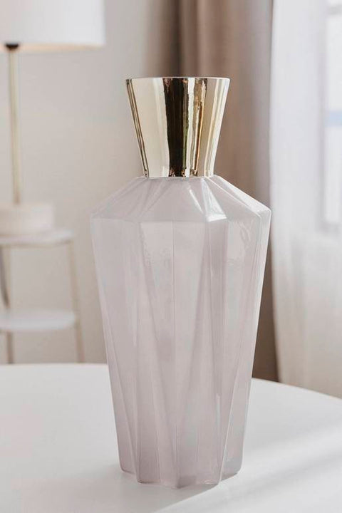 Hinox Glass Vase With Gold Neck DO-18 | Hinox In Lebanon