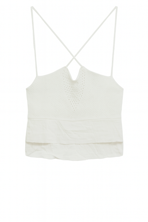 Mango Women's Off-White Sleeveless Top| Mango in Lebanon