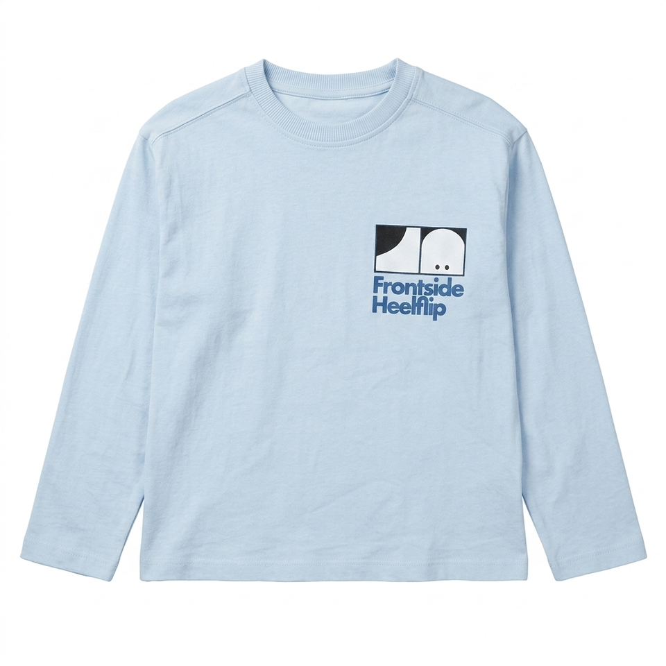 Zara Boy's Light Blue Graphic Frontside Heelflip Long Sleeve Blouse|Zara in Lebanon