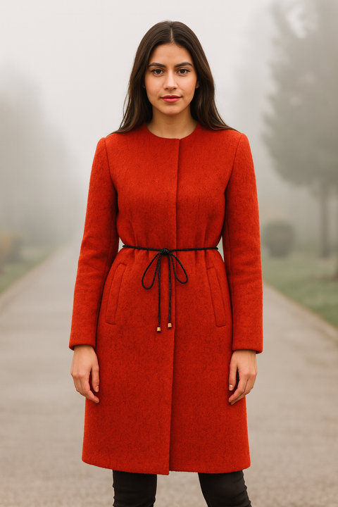 Judith Women's Red Long-Sleeve Coat |Judith  in Lebanon
