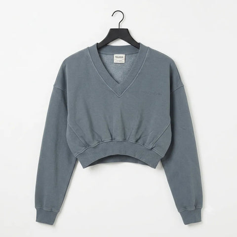 Pull & Bear Women's Gray Cropped Pullover Sweatshirt|Pull & Bear In Lebanon