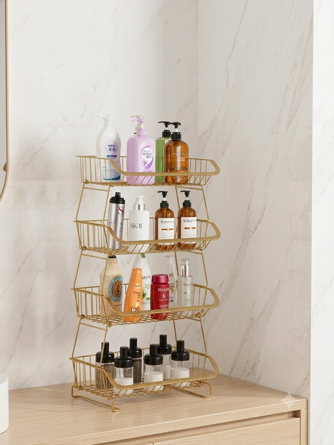 Multifunctional Shelf Gold Strong & Durable Multi-Purpose Organizing Shelves | Multifunctional Shelf In Lebanon