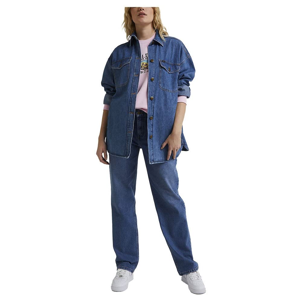 Lee Women's Blue Denim Relaxed Shacket | Lee In Lebanon