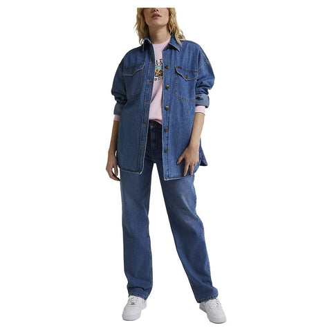 Lee Women's Blue Denim Relaxed Shacket | Lee In Lebanon