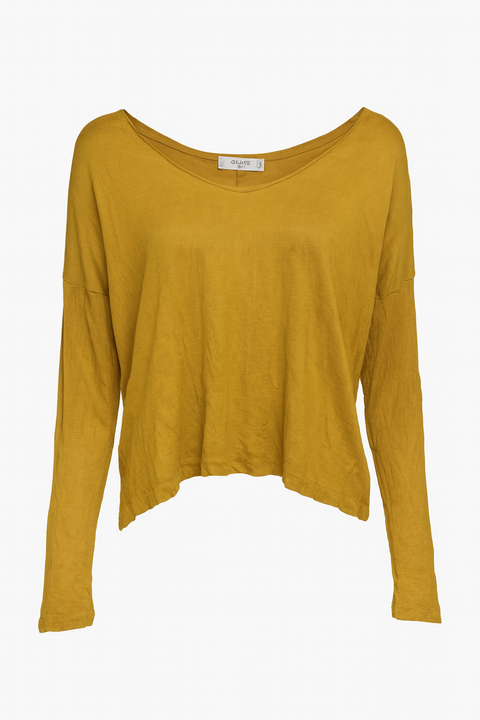 Mango Women's Yellow Mesh Long Sleeve Blouse |Mango In Lebanon
