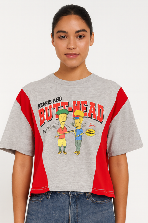 Forever 21 Women's Red & Grey Beavis And Butt-Head Graphic T-shirt |Forever 21 In Lebanon