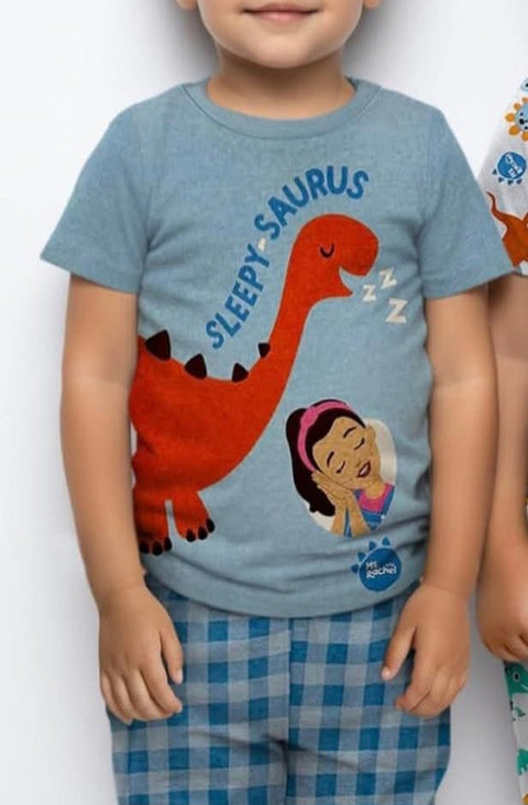 Ms.Rachel Girl's Blue Dinosaur T-Shirt | Ms.Rachel In Lebanon