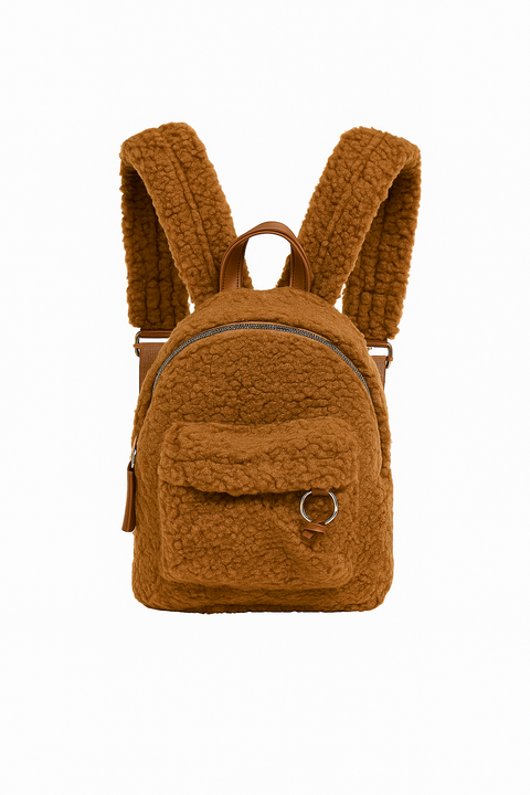 GC Design Women's Brown Wool Mini Backpack |GC in Lebanon